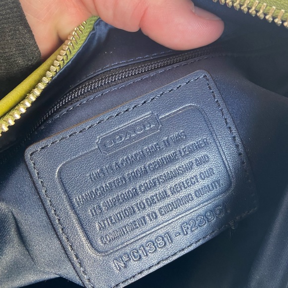 Coach Green and Blue Leather Bag - Picture 7 of 7